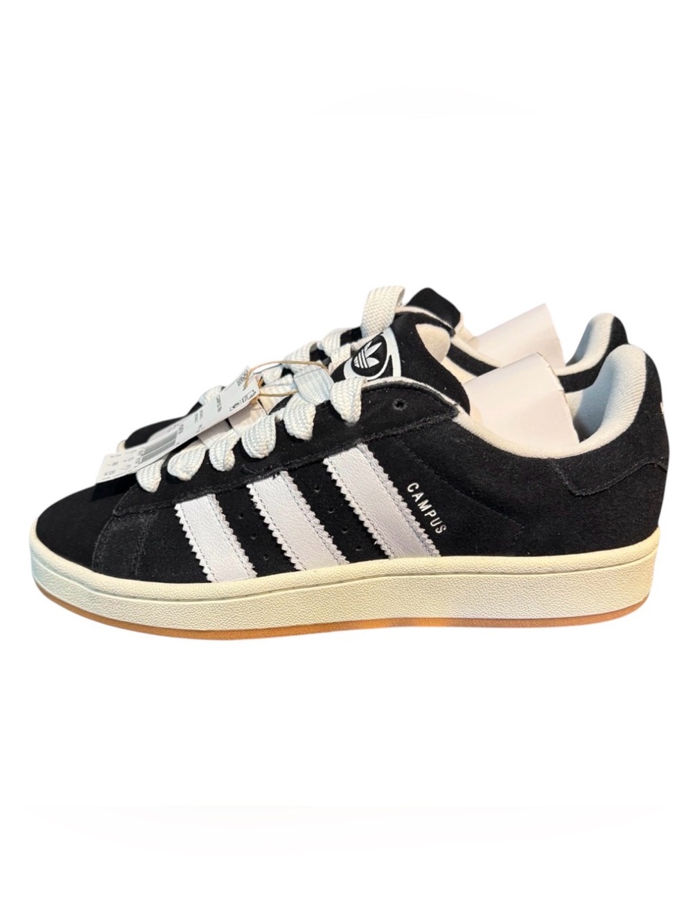 Men’s 8/Women’s 9.5 adidas Campus Black & White Suede Sneakers